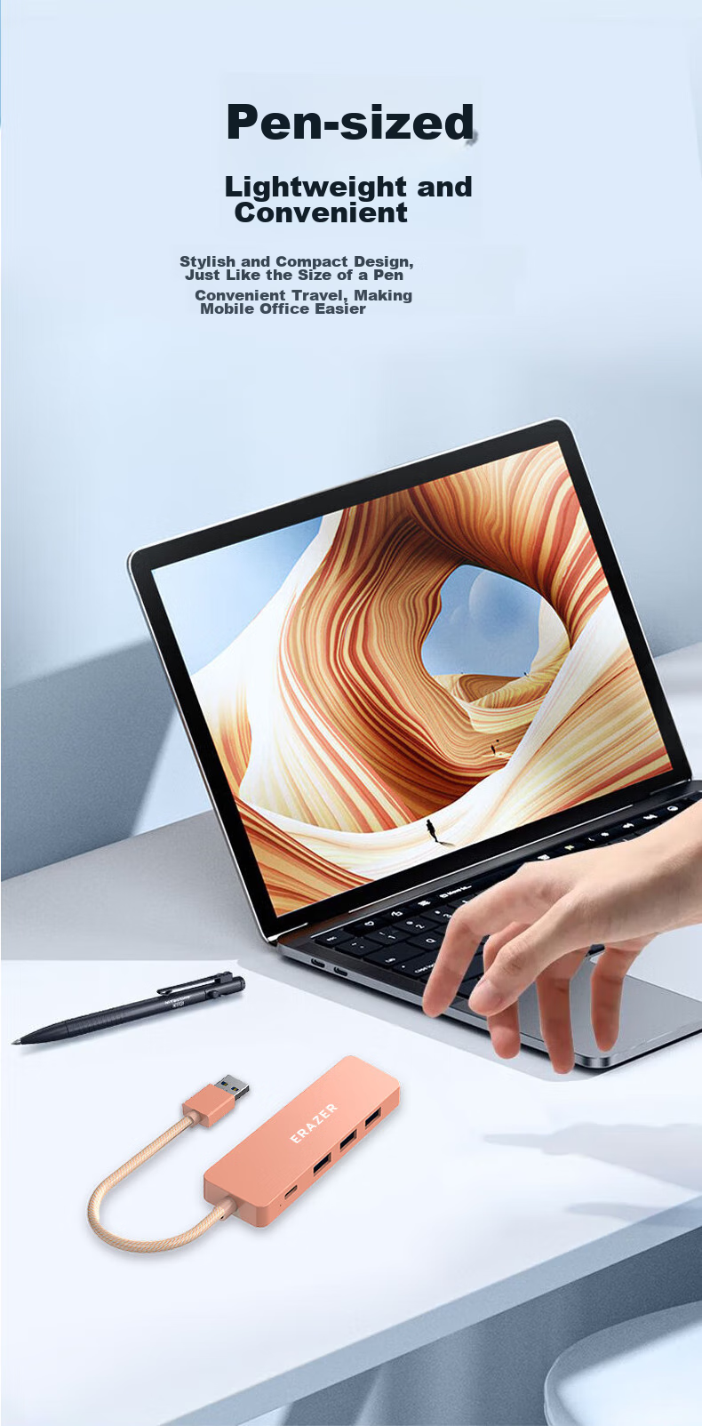Lenovo Invests in Brand Yinengzhe USB Hub Expansion Dock, Hub Adapter, Laptop Converter, Extension Cable, Type-C Power Supply 6