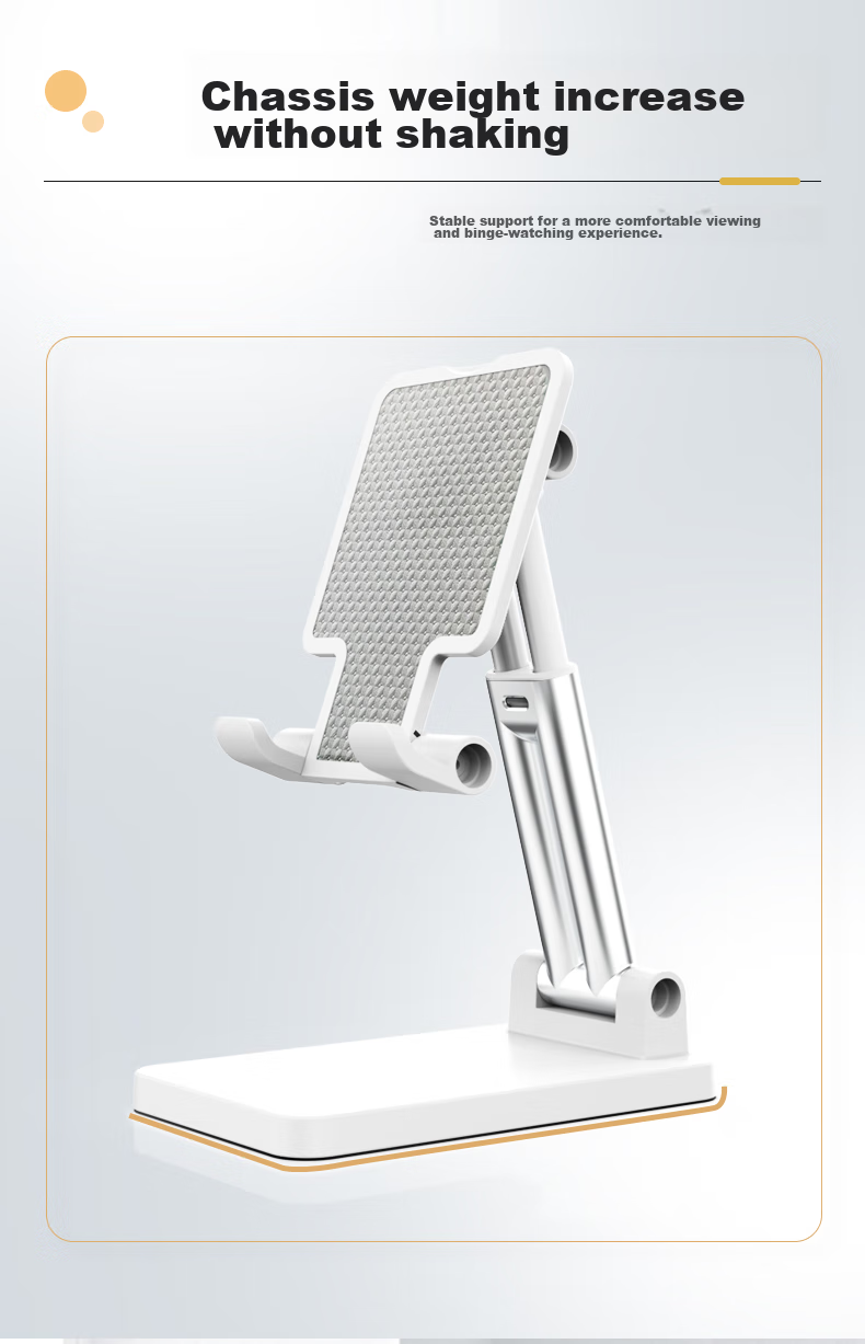 Kelleia [Upgraded Dual-Rod] Phone Stand, Live Streaming Desktop Stand, Lazy Stand, Influencer IPad Tablet Foldable Extendable Adjustable Stand, White 11