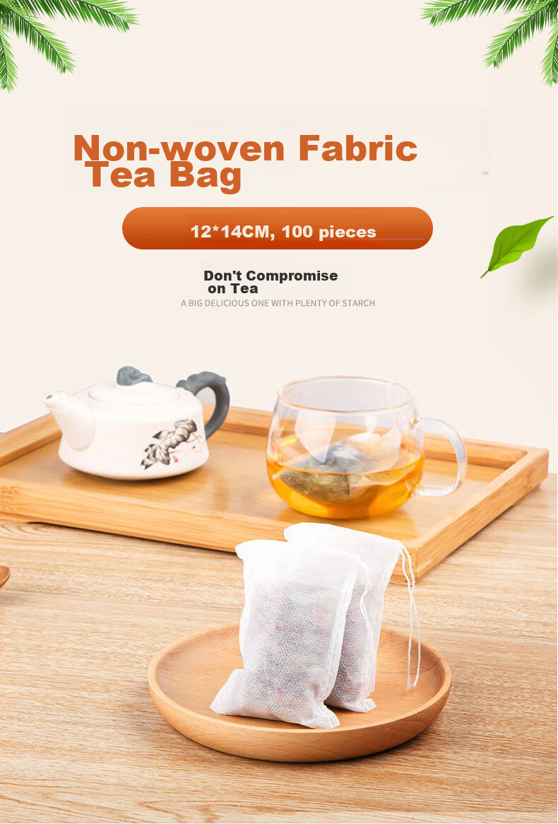 Youjialiangpin Chinese Herbal Medicine Sandbag, Non-Woven Fabric Chinese Herbal Medicine Packaging Bag, Tea Bag, Strainer Bag, Steaming Bag, Filter Bag, 15*20CM 1
