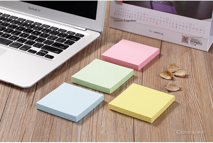 COMIX Sticky Notes/Notepad/Pad/Note Pads (76x76mm), 12 Books/1200 Sheets, D6002, Random Color 12