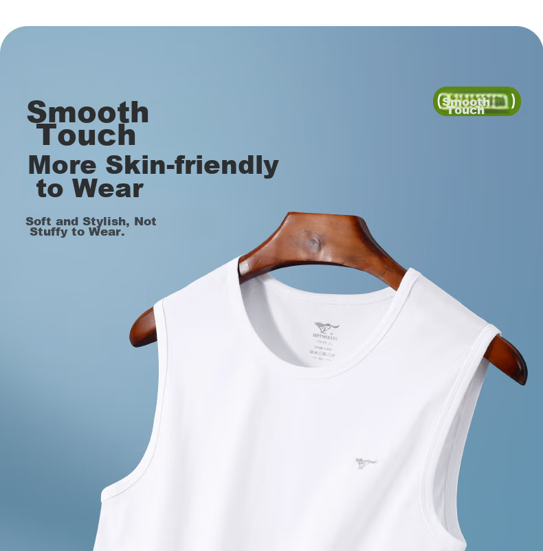 SEPTWOLVES Men's Sports Wide-Shoulder Tank Top, Casual Cotton-Modal Round Neck Versatile Athletic Undershirt for Home Wear 15