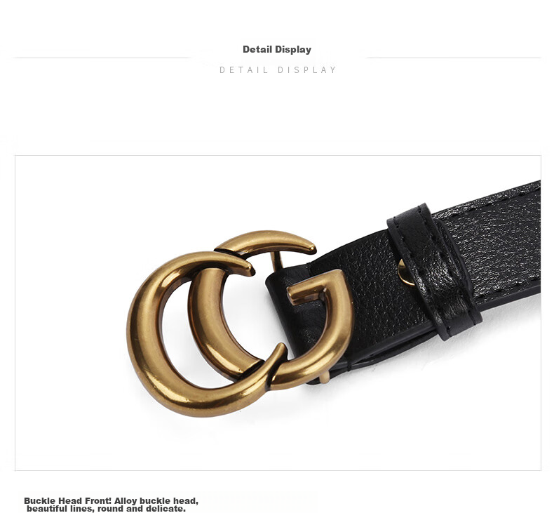 TUCANO Women's Leather Belt, Versatile Korean Style Student Retro Alloy Smooth Buckle Waistband, Birthday And 520 Gift 19