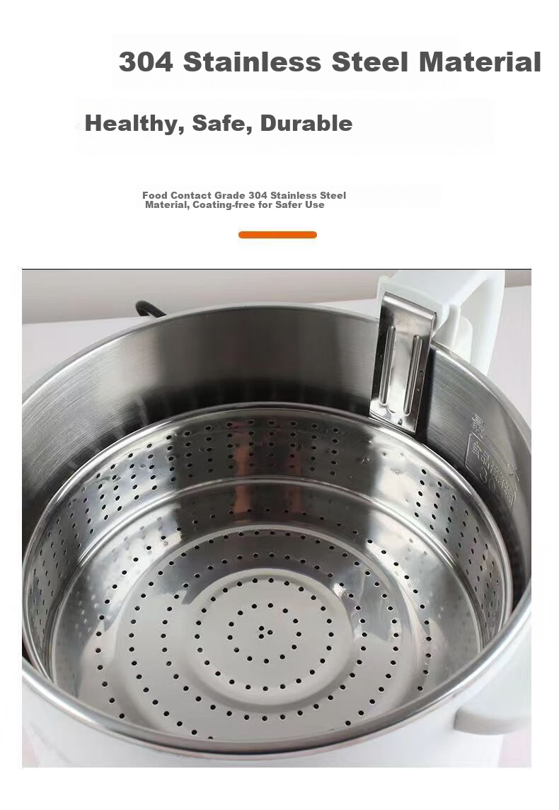 HAP Low-Sugar Rice Cooker Fully Automatic Rice Cooker with Soup Separation, Automatic Lifting Drainage, Steaming Pot for Diabetes Sugar Control, Electric Hot Pot, Non-Coated New Model 13