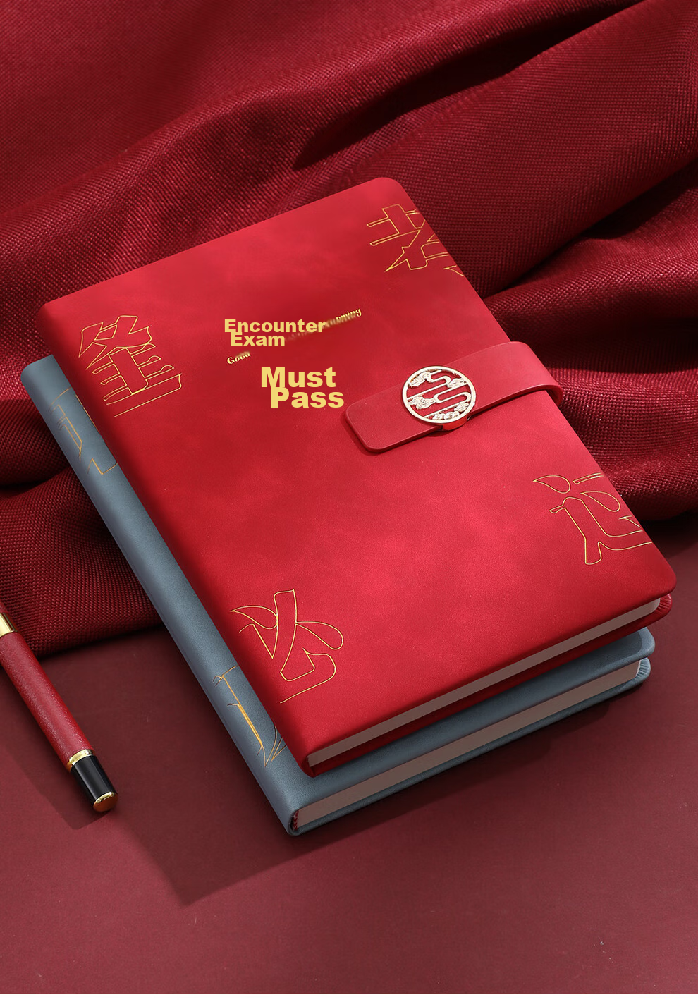 Faramon Back-To Gift Notebook Inspirational High School And Middle School Gift Journal 100-Day Oath Ceremony Adult Graduation Gift for Classmates Souvenir Customizable Red/Pass Every Exam 17