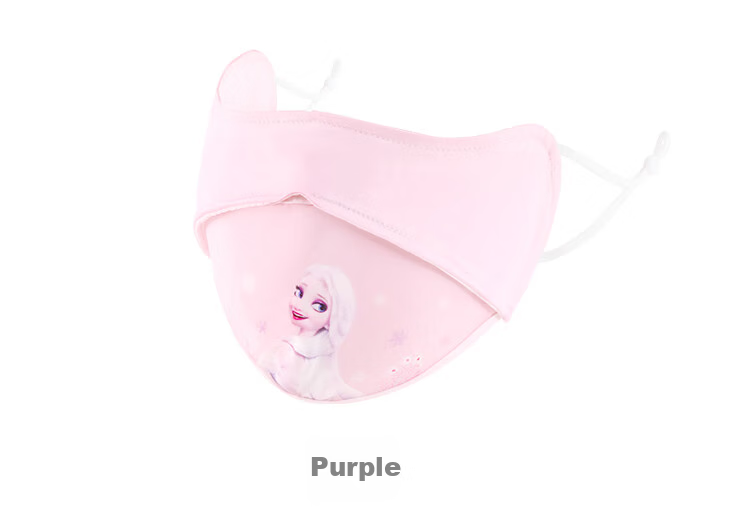 Disney Children's Sun Protection Face Mask, Summer Lightweight Version, Girls' Ice Silk UV-Resistant Sunshade, SP75182 Pink, Size L 5