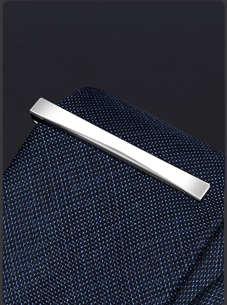 ROMON Necktie Clip for Men, Suit Tie Clip, Formal Performance Wear, Groom's Attire Tie Clip 3