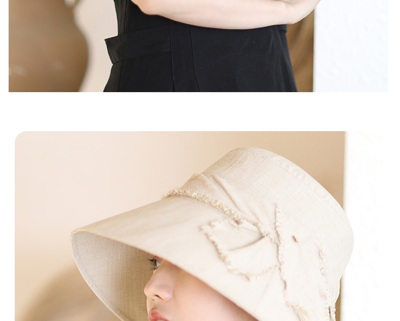 677888 Sun Hat for Women, Summer Japanese-Style Sunhat, Simple UV Protection Hat, Wide-Brimmed Hat 14