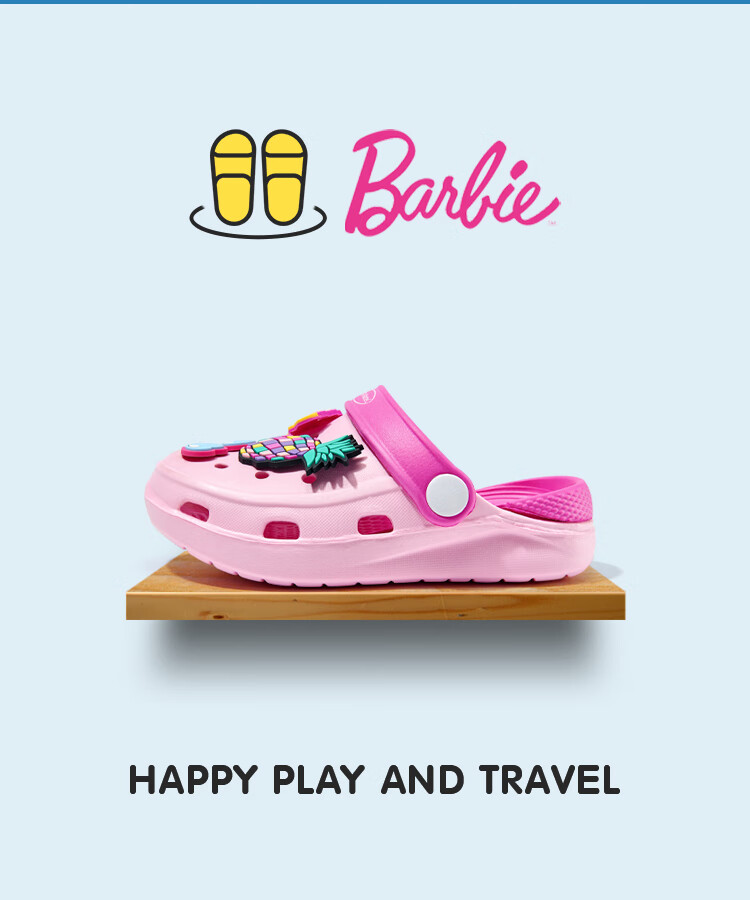 Barbie Children's Sandals, Summer Kids' Clogs, Girls' Beach Sandals, Girls' Slippers, BB240010, Pink/purple, Size 180 3