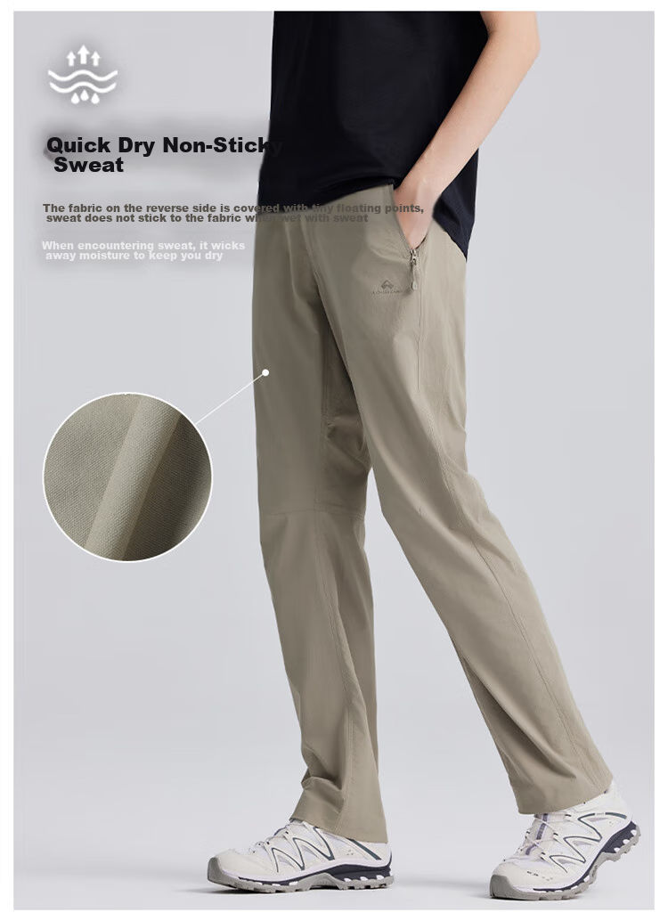 Pioneer Camp Windproof Outdoor Pants for Women, Summer Lightweight Sports Hiking Climbing Trousers, Breathable Water-Repellent Casual Straight-Leg Long Pants 4