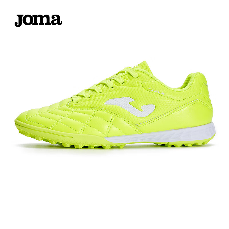 JOMA Soccer Shoes for Children TF Turf Cleats Boys Girls Youth Students Non-Slip Wear-Resistant Football Training Shoes Fluorescent Green Size 36