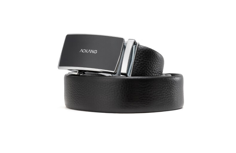 Aokang Men's Belt with Automatic Buckle, Top-Grain Leather Waistband, Business Trouser Belt, Birthday Gift for Husband 10