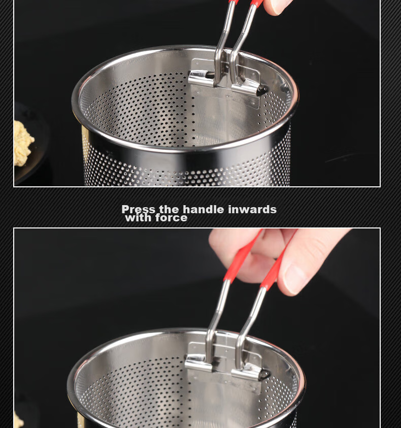 BJ Stainless Steel Deep Fryer for Tempura, Fried Chicken And General Cooking, Compatible with Induction And Gas Stoves, 1200ML Capacity 11