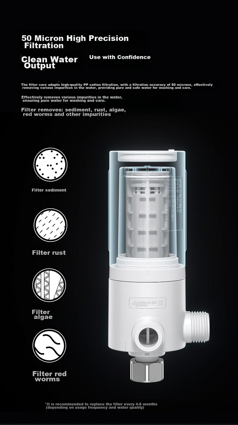 JOMOO Smart Toilet Pre-Filter, Household Waterless Tank Filter, Water Purification Filter, KD904-1111 5