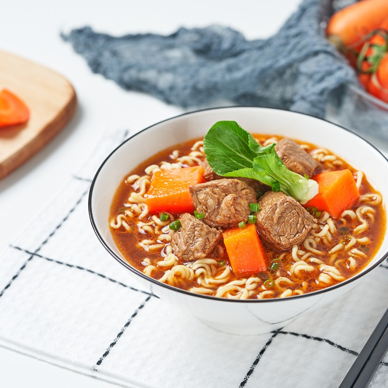 五谷道場非油炸方便面 红烧牛肉面103gx6碗装整箱 早餐泡面 免煮 出游