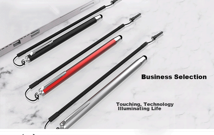 ESCASE IPad Capacitive Stylus, Mobile Tablet Touch Pen, Compatible with Apple And Android, Equipped with Retractable Elastic Cord, ES-11ProMAX Business Black 1