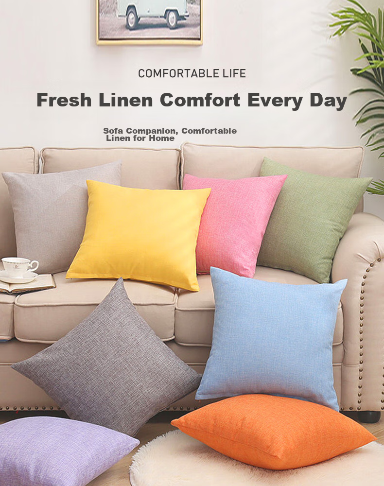 Grace Throw Pillow, Solid Color Cushion, Office Backrest, Bedside And Sofa Back Support, Removable Cover, 45*45cm, Gree 1