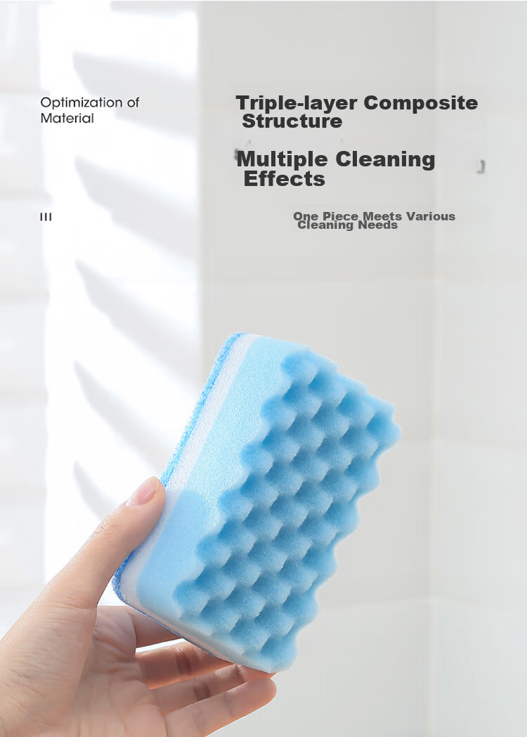 MARYYA Antibacterial Dish Scrubber, 15 Pieces, Kitchen Sponge, Dish Cleaning Cloth, Absorbent, Thickened, Oil-Removing, Wavy Sponge 4