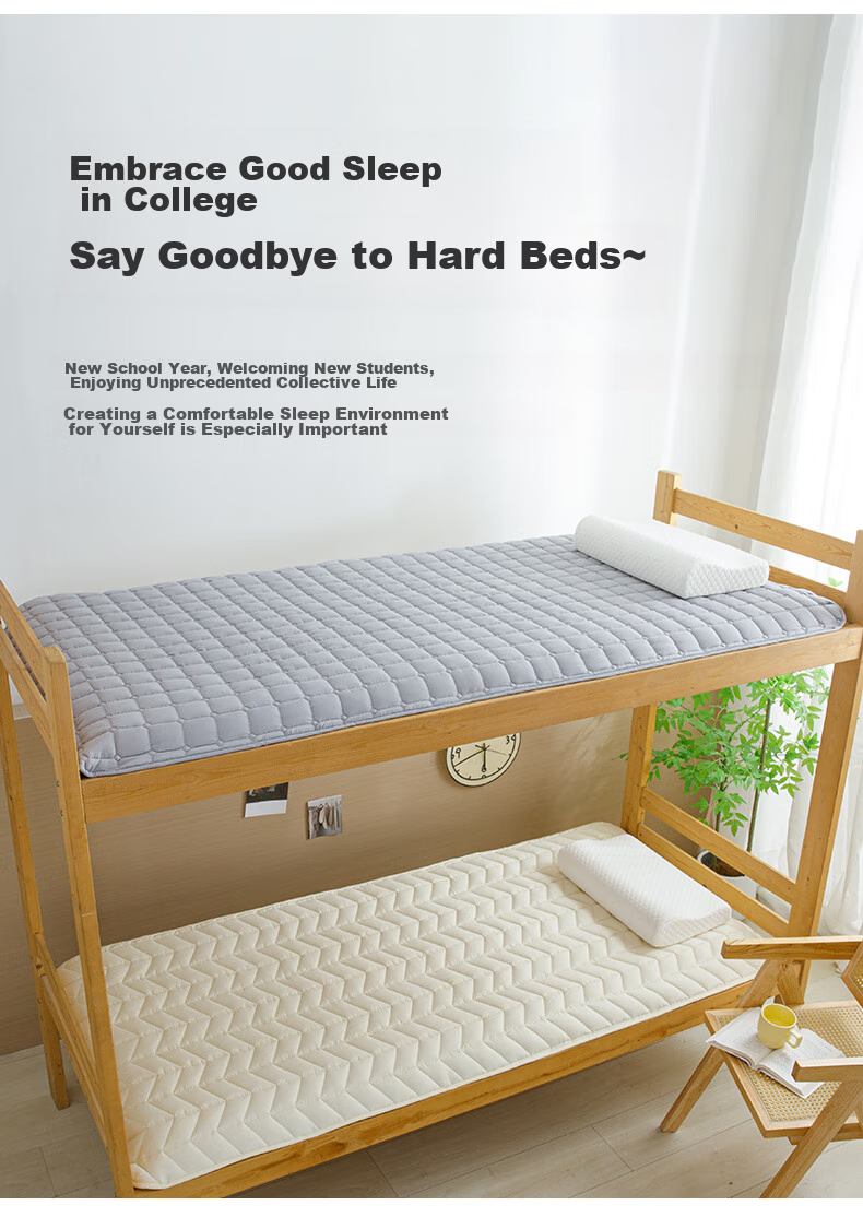 CROWN Mattress Pad, 1.5m X 2m Single Bed Mattress, Bedding Soft Pad, Student Dormitory Home Use Mattress Protector 7