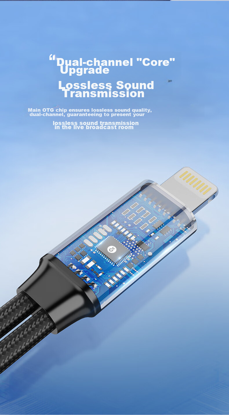 BIAZE Live Streaming Adapter Type-C to Dual Type-C Audio Converter Charging Music And Voice Call Two-In Compatible with Huawei, Xiaomi, Redmi Phones MK24 7