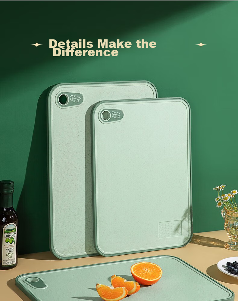Suncha Antibacterial And Mold-Resistant Cutting Board, Fruit And Baby Food Board, Double-Sided Chopping Board for Home Use, Sticky Plastic Cutting Block, 40*28*1 11