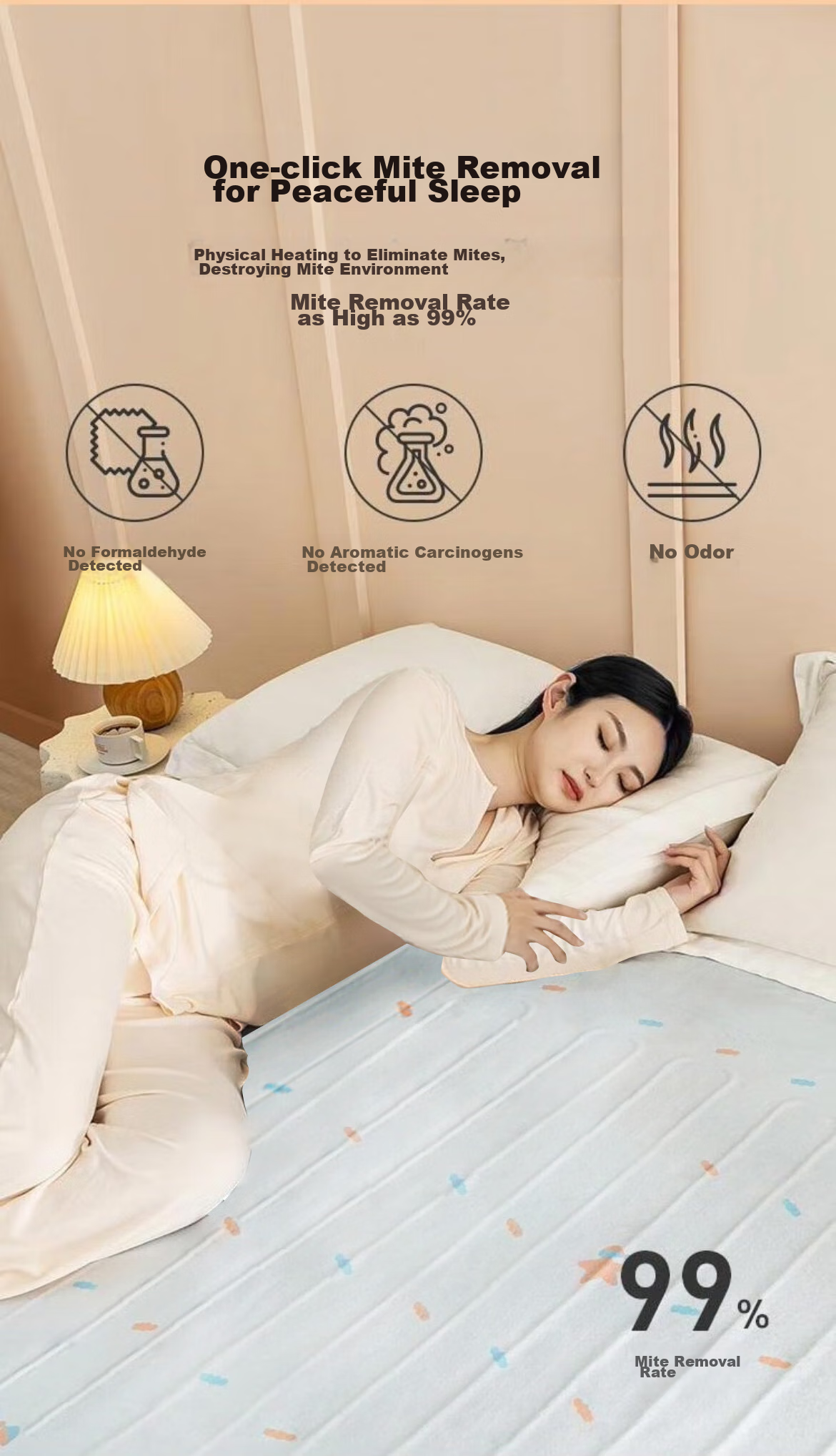 JD Original Electric Heating Blanket with Timer, High Temperature Cut-Off, Mite Removal, Dual-Sized, Dual-Temperature Control, 1.5×1.8 Meters, Khaki, Sold by JD 9