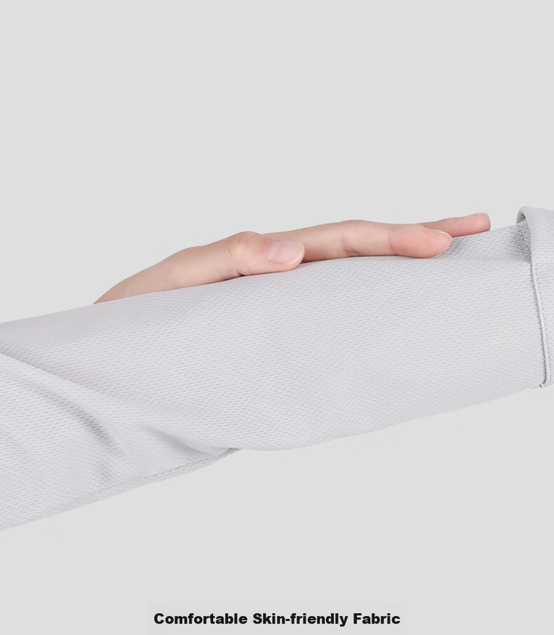 Move Iron Ice Silk Sun Protection Arm Sleeves for Women, Long Outdoor Driving Arm Guards, UV Protection Thin Cycling Gloves, Light Blue 3