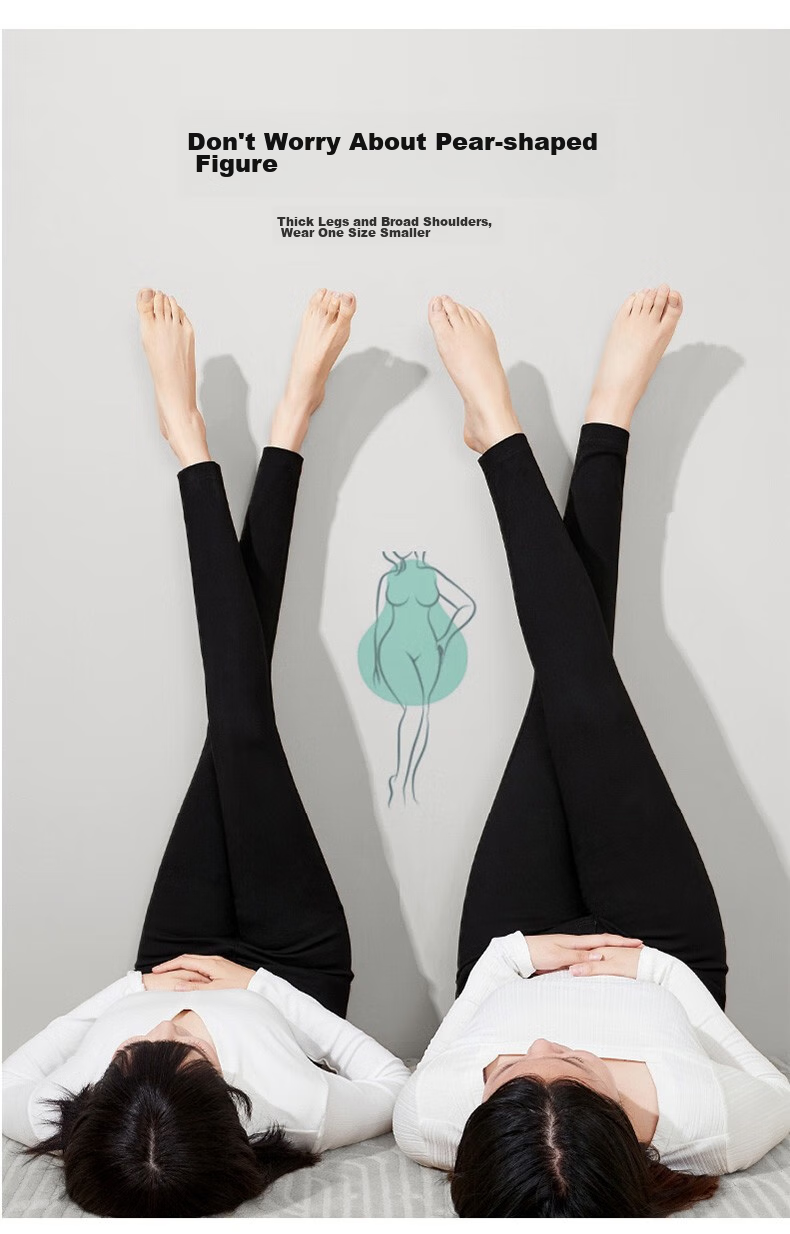 LangSha Women's High-Waist Slim Fit Pencil Pants Black Magic Leggings Spring Autumn 7
