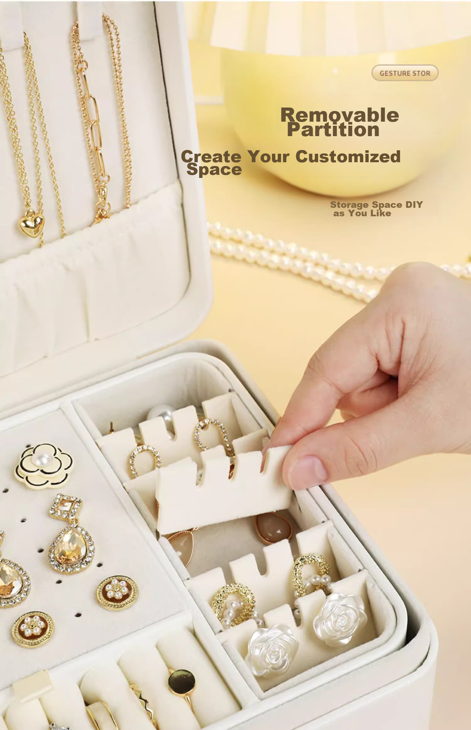 Jiadu Jewelry Storage Box for Necklaces, Earrings, Rings, Earrings, Luxury High-End Exquisite Watch Chain Organizer Jewelry And Gemstone Gift Box 11