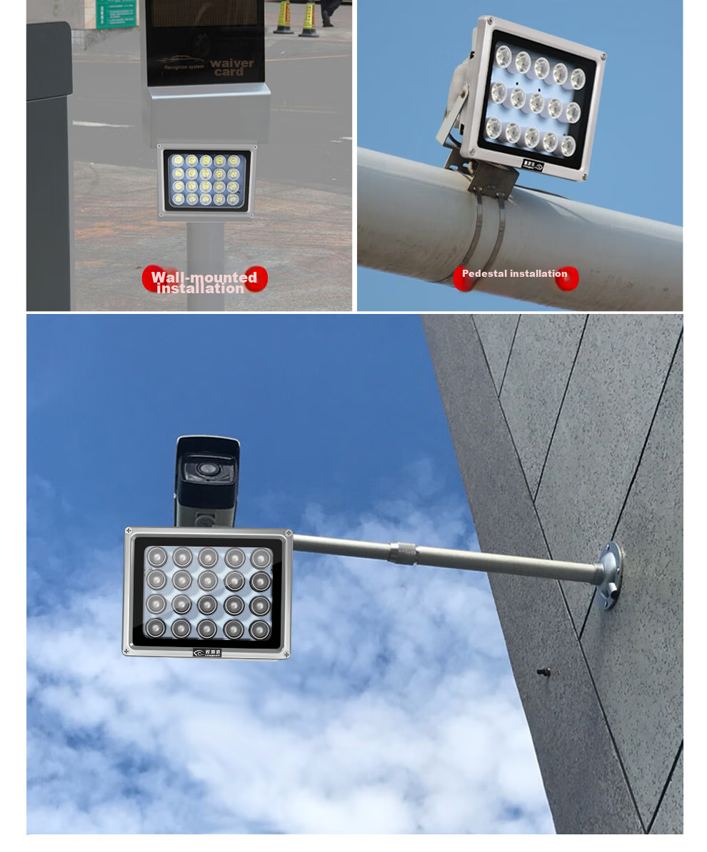 COMPCCTV White Light Camera Fill Light Barrier Parking Lot Night Vision License Plate Monitoring, 220v15 Fill Light 15
