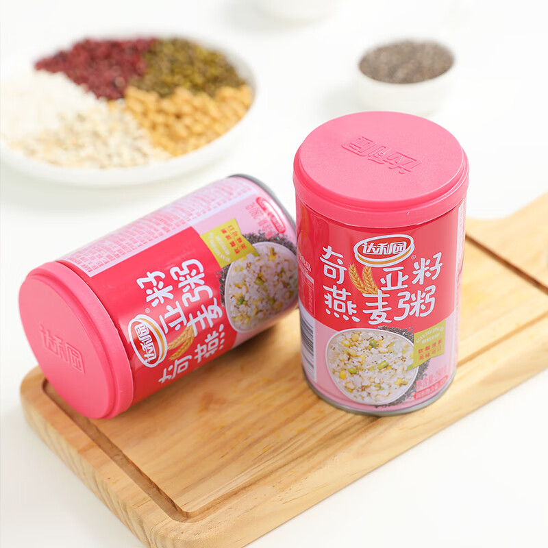 达利园奇亚籽燕麦粥早餐粥八宝粥送礼方便速食罐头280g*12整箱即食礼盒