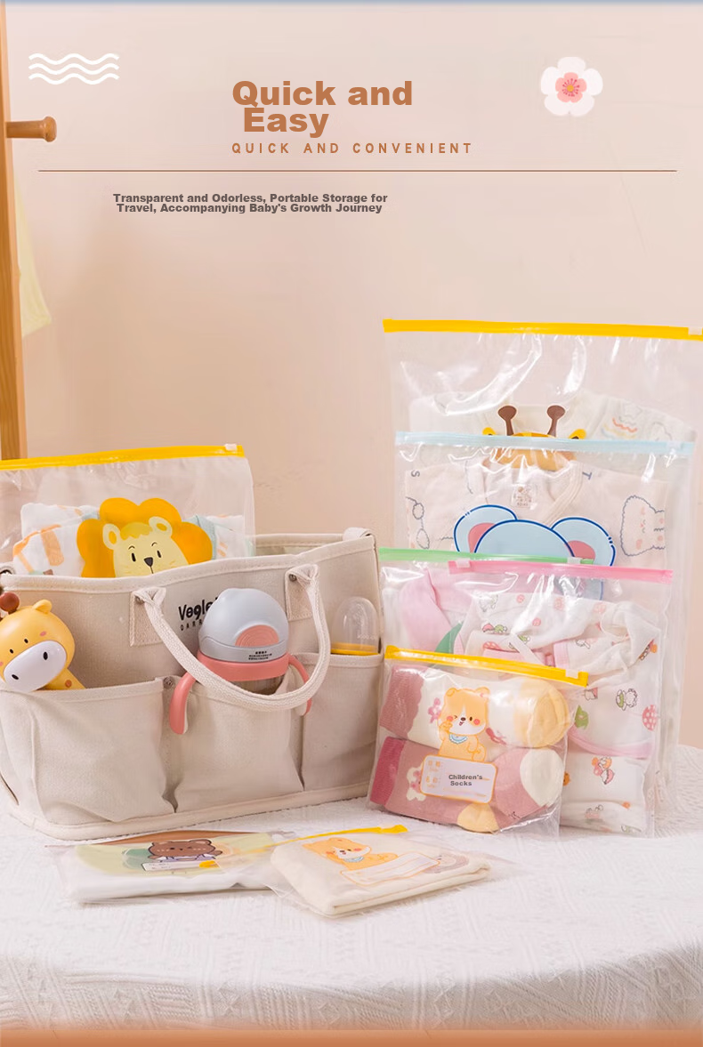 Bahainiao Travel Storage Bags, 50 Pieces, Maternity Bag Essentials, Kindergarten Portioning Bags, Baby Clothes Travel Sealed Bags 2