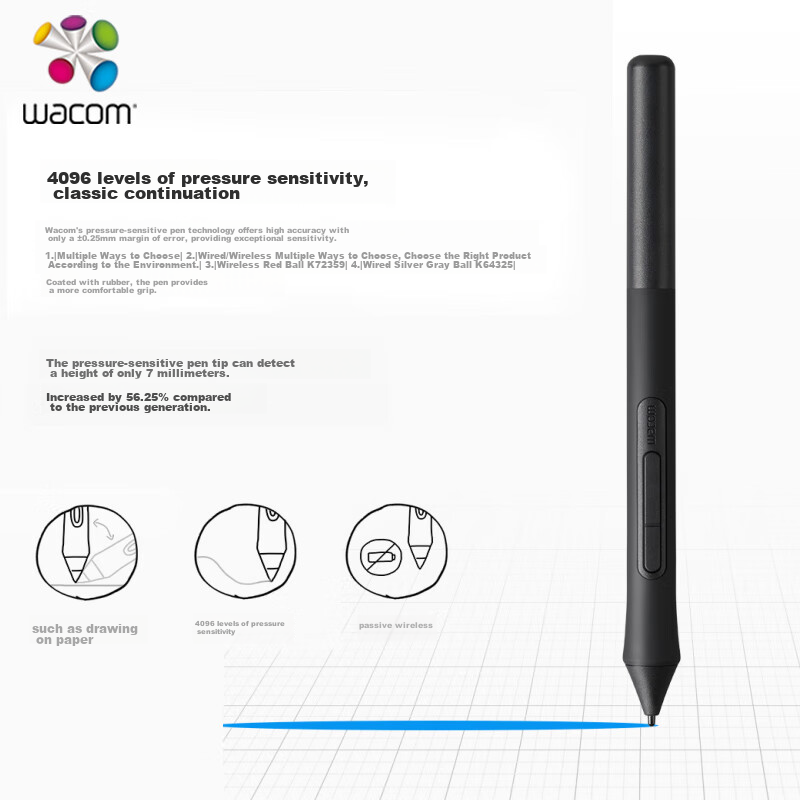 Wacom LP-1100 Pressure-Sensitive Pen CTL-4/6100/WL Digital Tablet Dedicated Original Accessory