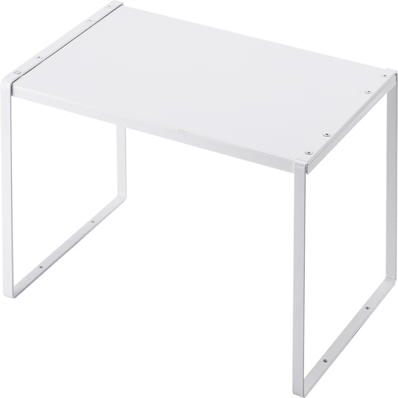 Ourunzhe Kitchen Extendable Storage Rack, Storage Shelf 34-60cm Cabinet Organizer Stackable, Large Off-White