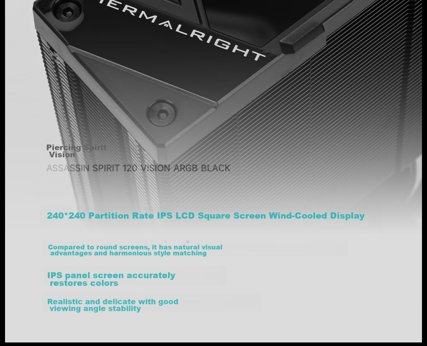 Thermalright Assassin Spirit 120 VISION ARGB BLACK CPU Air Cooler AS120 VISION ARGB BLACK 4