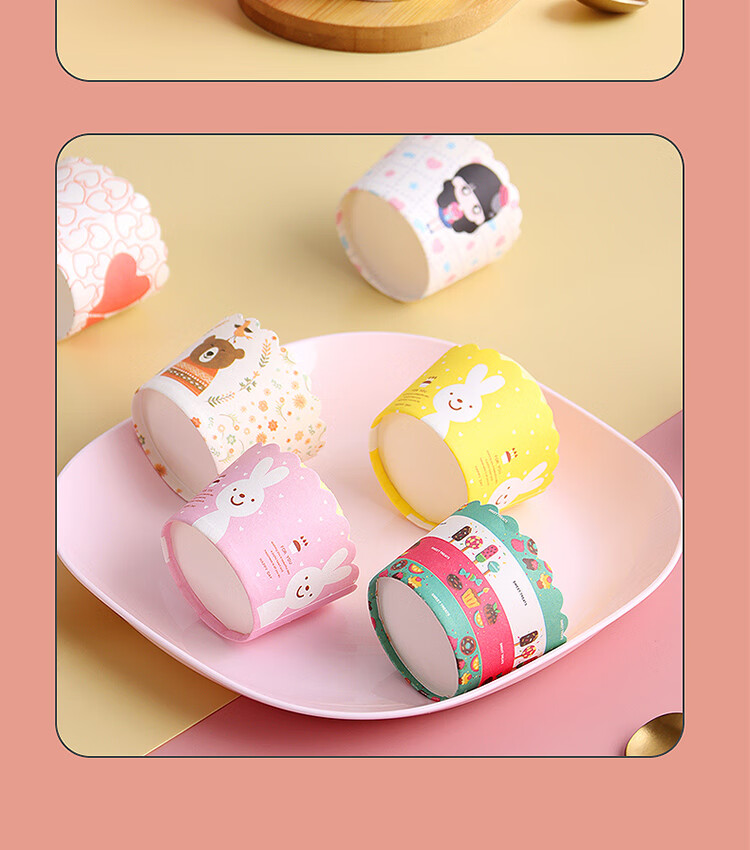 BJ Baking Cupcake Liners, Thick Disposable Muffin Cups for Air Fryer And Oven, 50 Pieces 5