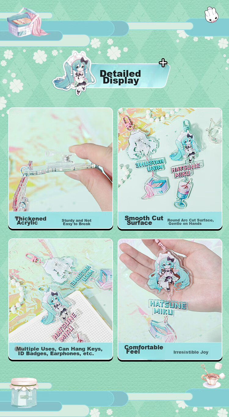GuangBo Future Acrylic Journal Clip Stationery, Small Clip for Receipts And Bookmarks, Snack Clip, Anime Style, Blue CY999215-B 7