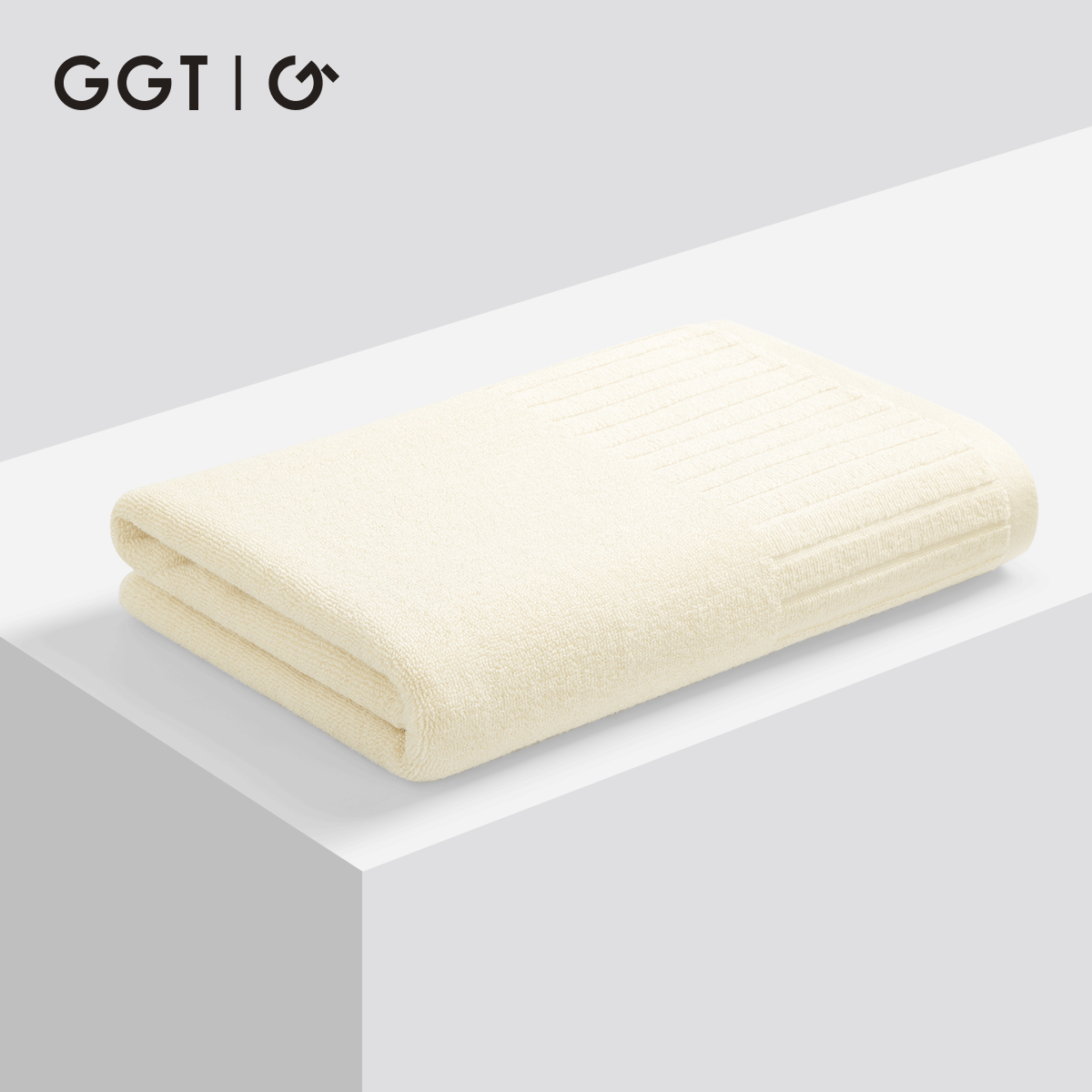 GGT Bath Towel, Pure Cotton, Absorbent, for Men And Women, Adult Large Towel, Soft And Absorbent, Cream White