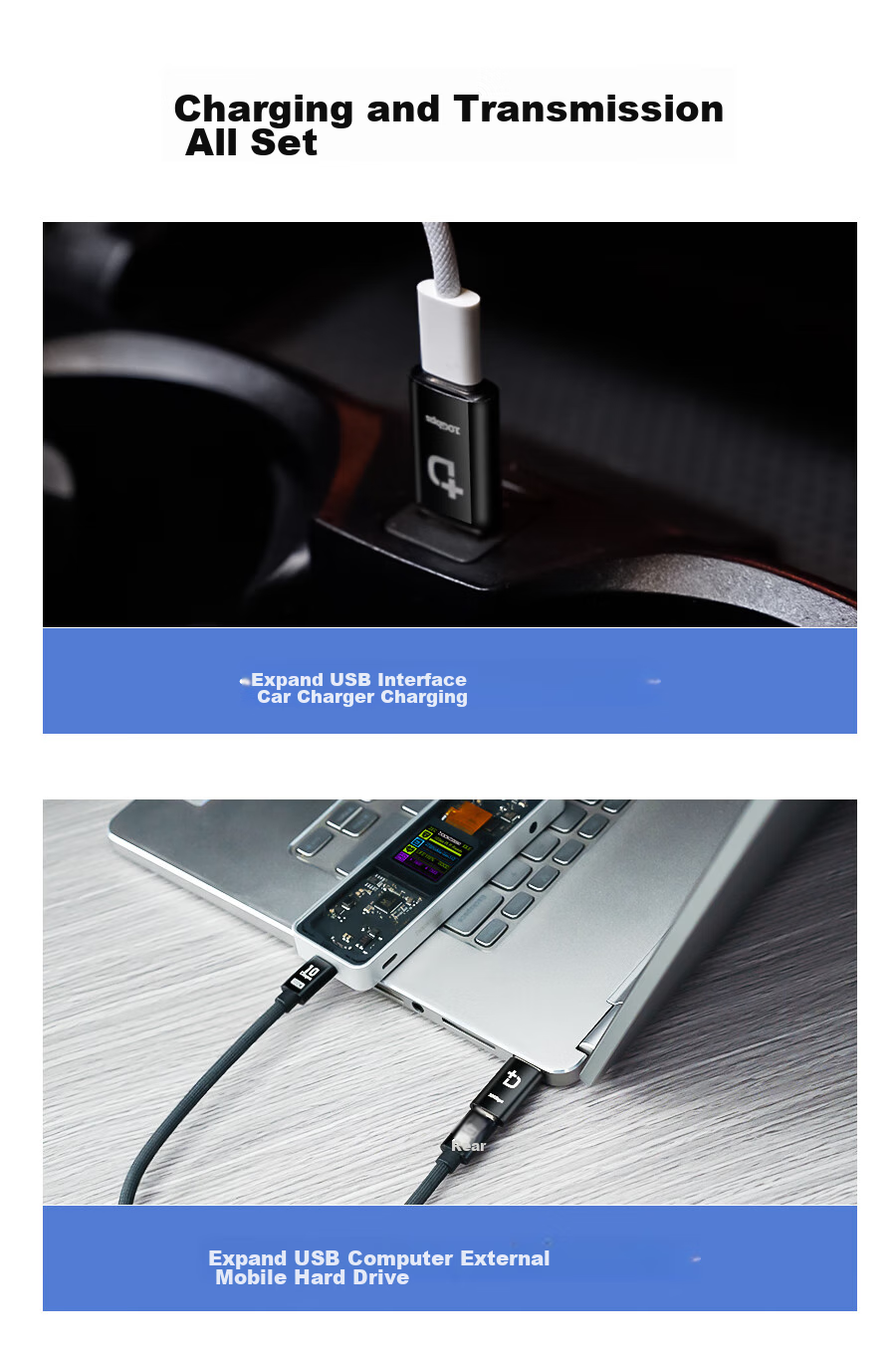DOCKCASE USB to Type-C High-Speed Adapter, 10Gbps Android OTG14 Converter, Compatible with Headphones, Charging Cables, Smartphones, Laptops And Desktop Computers 6