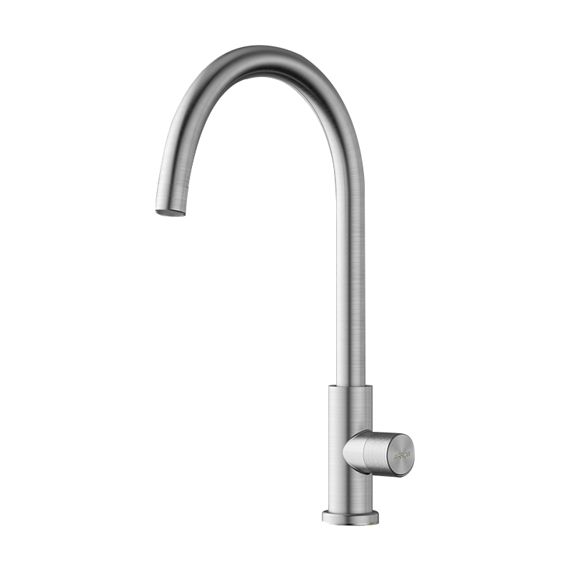 ARROW Kitchen Faucet, 304 Stainless Steel Single Cold Anti-Splash Clean Water Rotatable Sink Tap for Vegetable Washing Basin And Balcony