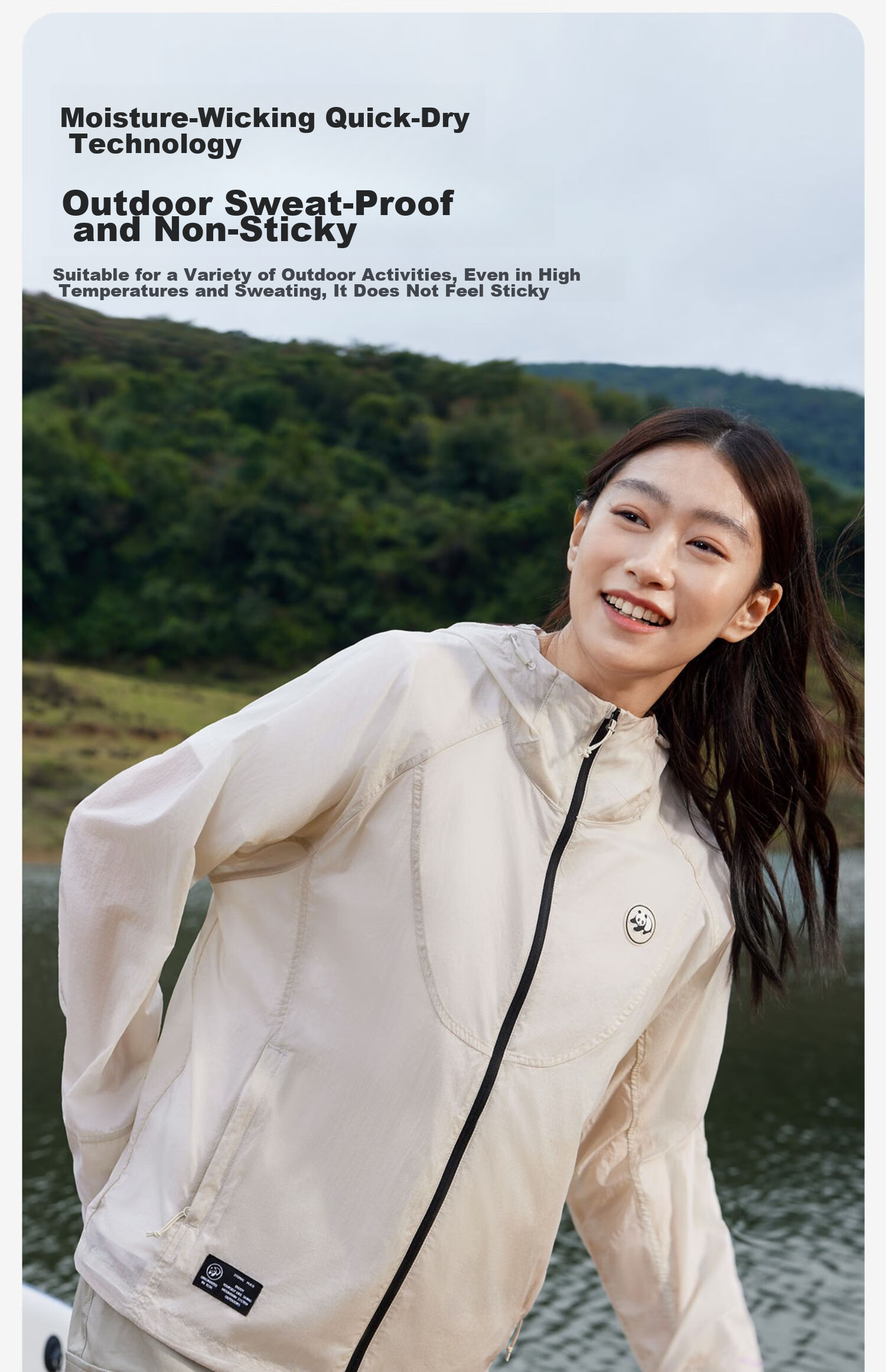 CAMEL Sun Protection Clothing, Cool And Breathable, UPF100+ UV Protection, Sunscreen Garment [Panda Co-Branded Edition] 8022 3XL 14