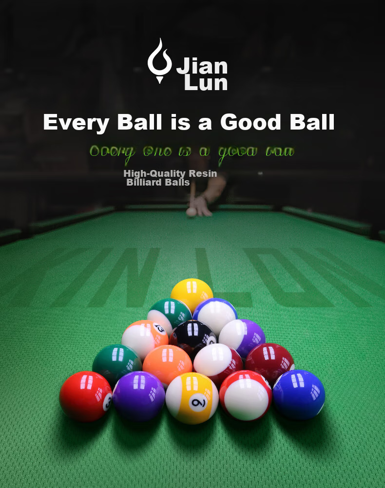 JEEANLEAN Billiard Ball, Chinese Eight-Ball Table Standard 57.2mm 8A Crystal Ball for Training 3