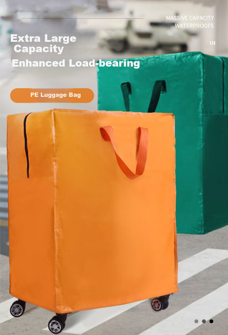 Pangdaidai Large Capacity Moving Storage Bag Quilt PE Luggage Bag 50*30*60cm Thickened Scratch-Resistant Rainy Day Moving 1