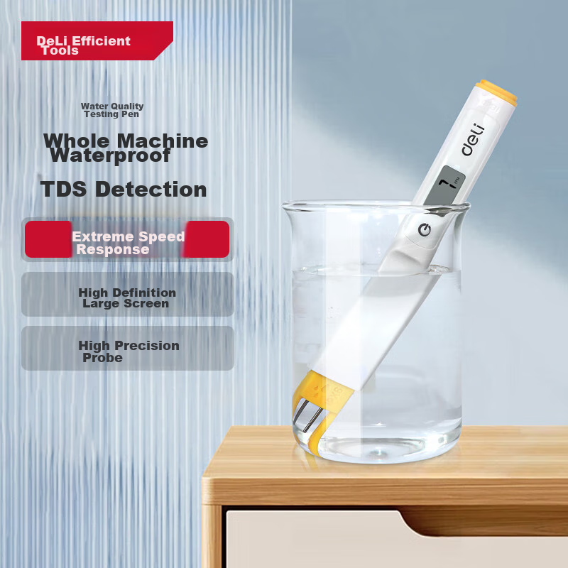 Deli TDS Water Quality Testing Pen Digital Display Test Pen (0~9990PPM)