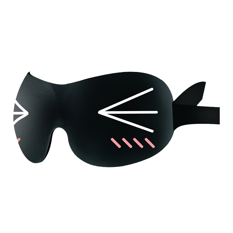 TA Sleep Mask, 3D Shaped Light-Blocking Breathable Pillow for Men And Women, Comfortable for Sleeping And Napping, Travel Accessory, Cute Cat Desig