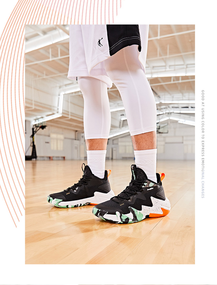 Jordan Basketball Shoes Men's Mesh Break Shadow 2 High-Top Durable Practical Student Sports Shoes 10