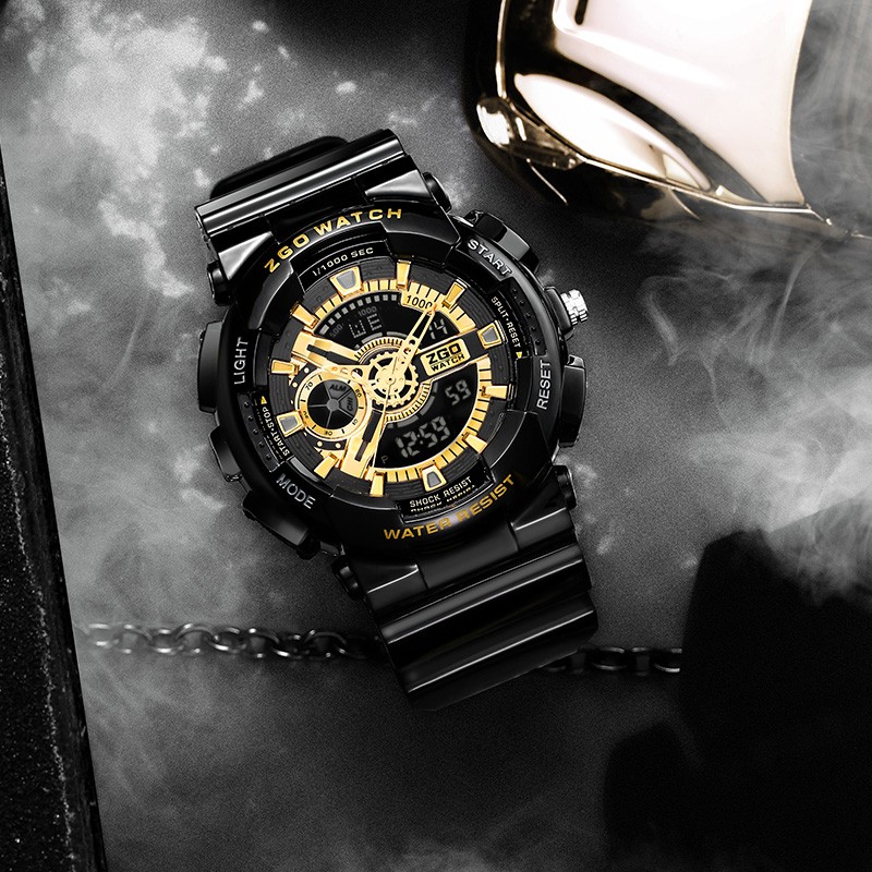 正港（ZGO）电子手表男学生防水运动电子表青少年初高中生腕表男孩礼物 851黑