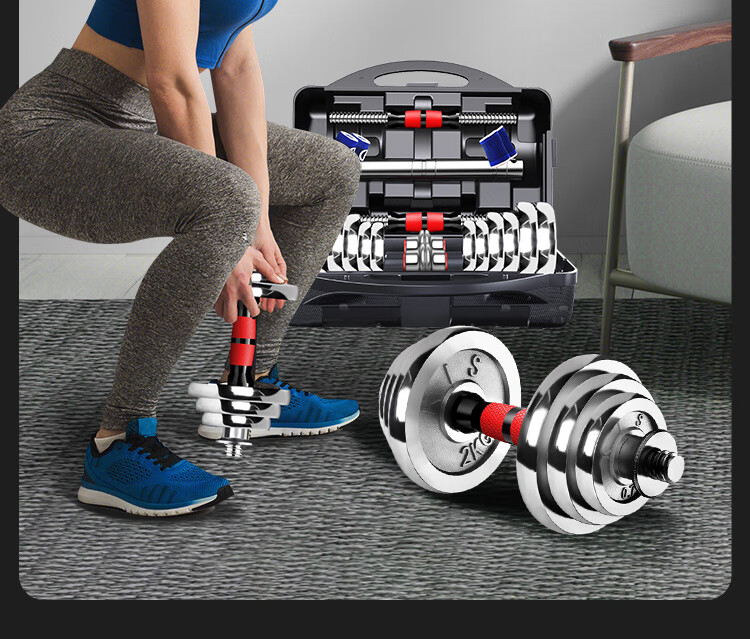 Chengyue Electroplated Dumbbell Barbell 20kg Adjustable Detachable Fitness Equipment Set CY-025 for Men and Women 19