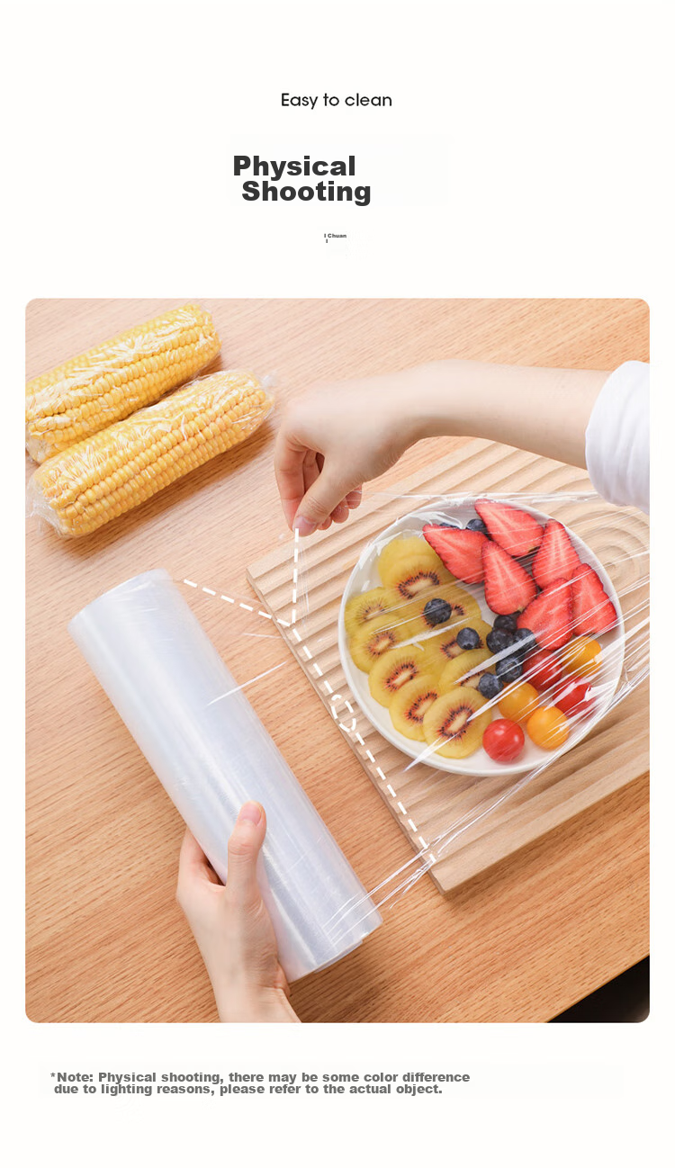 MARYYA Food-Grade Disposable Cling Film, Small Size, Perforated for Home Use, Heat-Resistant, Microwave-Safe, 20cm X 150m 14