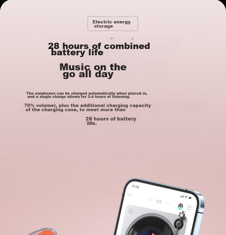 SONGX Bluetooth Headphones, Wireless Sports Running Business Gaming Music Long Battery Life Semi In-Ear Bluetooth 5.3 Compatible with Apple Android Universal Earphones, Almond Brow 13