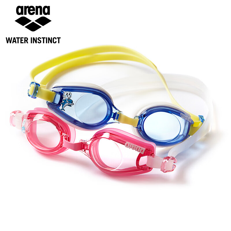 Arena Unisex Youth Swimming Goggles Waterproof Anti-Fog HD Vision Coated Fitness Swim Glasses Blue/Yellow 6